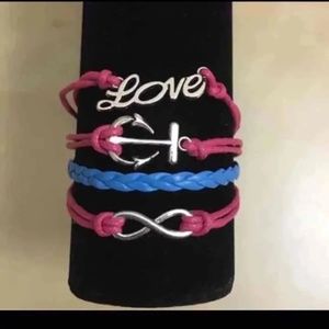 3/$15 ** Love Infinity Anchor Bracelet NWOT